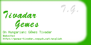 tivadar gemes business card