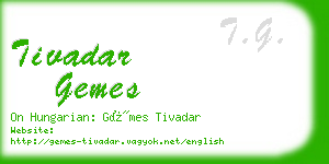 tivadar gemes business card